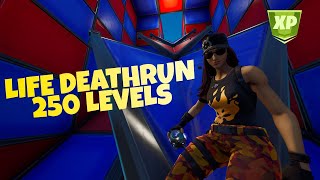 Life Deathrun 250 Levels 657225935769 FORTNITE CREATIVE [upl. by Auqinahc]