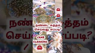 🦀CRAB CLEANING  நண்டு சுத்தம் செய்வது எப்படி shorts crabcleaning crabs [upl. by Nolra613]