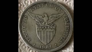 1904S amp 50 CentavosPhilippinesUnited States America coin Value and price rare [upl. by Yrbua432]