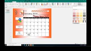 Microsoft publisher 2016 tutorial Demonstration on designing calendar from Template [upl. by Lali679]