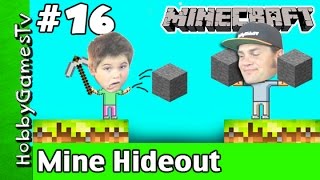 Minecraft HobbyPig 16 Make Mine Hideout Survival World HobbyGamesTV [upl. by Ameyn]