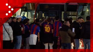 NapoliBarcellona tifosi catalani in città per gara andata ottavi Champions League [upl. by Aissela]