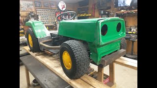 Racing Lawn Mower  Go Kart Part 2 The Build [upl. by Auqinahc]