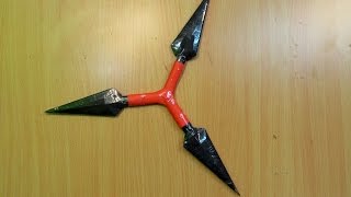 Gemakkelijk Tutorials  Hoe maak je een papieren kunai mes 3 point Wapen maken  10 Minutes [upl. by Fabria]