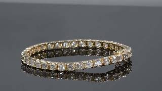 Yellow Gold Diamond Tennis Bracelet by Pompeii3 [upl. by Luwana]