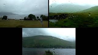 Schottland Scotland Busfahrt Fjorde Seen Berge Bäche Regen Mountains streams [upl. by Joab]