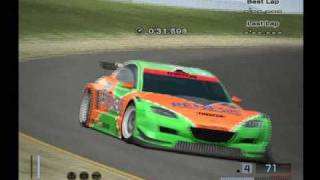 GT4 Mazda RX8 Concept LM Race Car  Infineon Raceway [upl. by Lucas846]