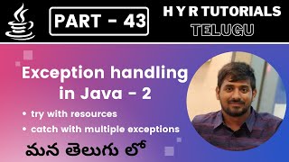 P43  Exception handling in Java  2  Core Java  Java Programming [upl. by Ynot858]