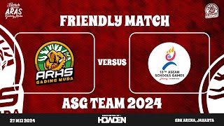 ARAS GADING MUDA vs ASEAN SCHOOL GAMES INDONESIAN TEAM 2024 FRIENDLY MATCH [upl. by Aneema]