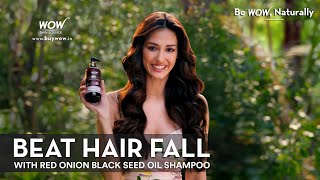 WOW Skin Science Red Onion Black Seed Oil Shampoo For 10x Stronger Hair ft Disha Patani [upl. by Mandeville]