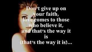 THATS THE WAY IT IS LYRICS  CELINE DION [upl. by Bluefield]