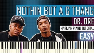 How To Play Dr Dre ft Snoop Dogg  Nothin But A G Thang  Piano Tutorial EASY  Sheets [upl. by Melise]