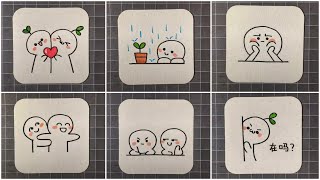 How To Draw Cute Sticker  Simple Sticker Drawing [upl. by Quirita]