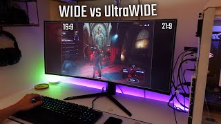 Wide vs UltraWide Monitors  169 vs 219  1080P 1440P and 4K Gaming Benchmarks [upl. by Cheyney]