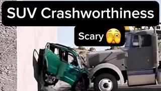 SUV Crashworthiness  SCARY 🫣 [upl. by Je]