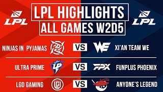 LPL Highlights ALL GAMES Week 2 Day 5  LPL Spring 2024 [upl. by Inaja149]