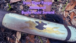 Iron Tiger Antiqued Busi Tachi Sword Review  Kult of Athena [upl. by Wagshul]