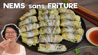 Nems Sans Friture  Rouleaux de Farce Enveloppée de Chou Chinois et Cuits à la Vapeur  Un plat sain [upl. by Starkey459]