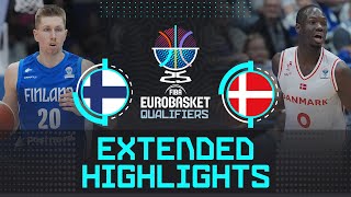 Finland 🇫🇮 vs Denmark 🇩🇰  Extended Highlights  FIBA EuroBasket 2025 Qualifiers [upl. by Dubenko]