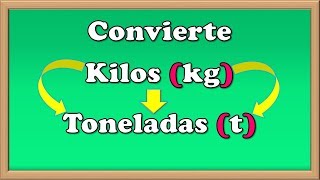 Como convertir Kilogramos Kg a toneladast unidades de masa [upl. by Liggett]