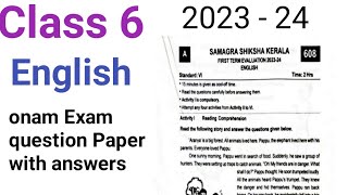 onam Exam 202324 class first term question paper with answers [upl. by Cochard]