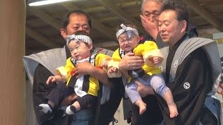 赤ちゃん力士の取組に歓声 岩手県花巻市で泣き相撲大会 [upl. by Tupler]