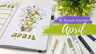 APRIL Bullet Journal 🥝🫐 Kiwi amp Beeren Theme  Kawaii BuJo Deutsch  Lebenskompass Dual Brush Pens [upl. by Atnwahsal]