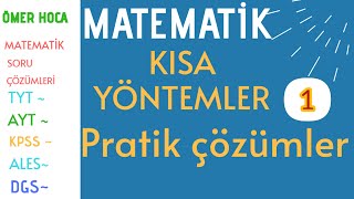 Kpss matematik I Kısa çözümler I Pratik yöntemler1 [upl. by Junko]