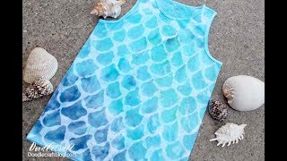 Mermaid Scales Tie Dye Shirt DIY [upl. by Diraf]