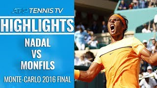 Nadal vs Monfils MonteCarlo 2016 Final Extended Highlights [upl. by Enitsirhk364]