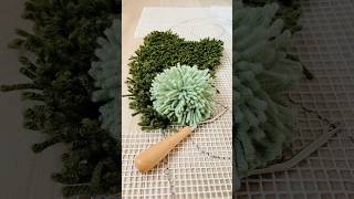 Make a moss ball for my latch hook rug with me [upl. by Ralleigh497]