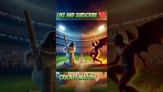 Jesus and Devil Playing Cricket Match 🏏❤️ jesus papa devil jesuschrist edit cricket [upl. by Aiuqet]