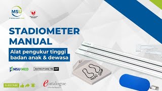 MSUMED STADIOMETER MANUAL PENGUKUR MANUAL TINGGI BADAN DEWASA DAN ANAK  PT Muara Sakti Utama [upl. by Cirdnek]