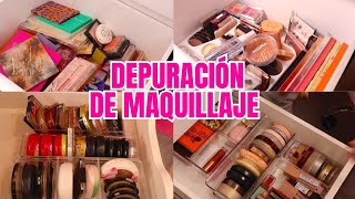 DEPURANDO TODA MI COLECCION DE MAQUILLAJE  PALETAS BASES RUBORES LABIALES Y MAS [upl. by Jase510]