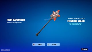 How To Get Fiendish Wand Pickaxe FREE in Fortnite Unlocked Fiendish Wand Pickaxe [upl. by Nainatrad511]