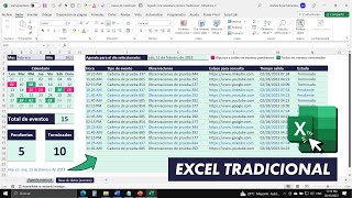 Cómo Hacer una AGENDA Automatizada con Calendario en EXCEL TRADICIONAL [upl. by Daeriam]