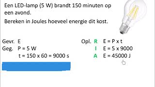 Natuurkunde energie berekenen in Joule [upl. by Umeko]