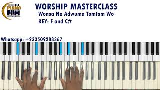 Breakdown Wonsa No Adwuma Tomtom Wo Worship in Key F and C [upl. by Mellar615]