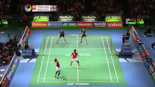 Yonex Japan Open 2015  Badminton QF M1WD  PedJuhl vs MahPol [upl. by Harbard]