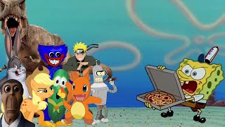 Everyone trying to get a pizza from Spongebob  EPIC Mo4aLka Bob Compilation [upl. by Kcirtemed959]