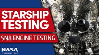 Starship SN8 Raptor Engine Preburner Test [upl. by Enotna]