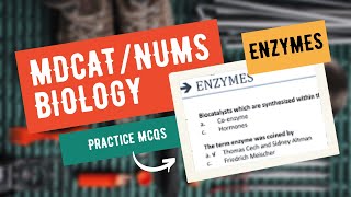 Mdcat Biology Enzymes Practice MCQs  Practice MCQs for Mdcat Biology  Topic Enzymes MCQs [upl. by Yelnats689]