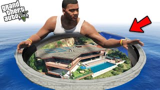 GTA 5  Franklin Saving His House From Biggest Tsunami Ever In Gta 5  GTA 5 mods [upl. by Plank]