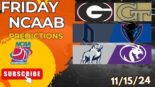 College Basketball Picks amp Predictions Today 111524  NCAAB Picks Today [upl. by Llyrpa]