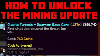 How to Unlock The Mining UpdateDublin Location Dwarven Base Camp Location Hypixel Skyblock [upl. by Matthus]