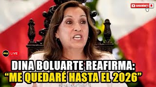 Dina Boluarte calificó a sus detractores de quotAnarquistasquot remarcando que se quedará hasta el 2026 [upl. by Krispin]