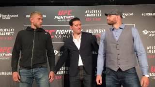 Alexander Gustafsson vs Jan Blachowicz Faceoff [upl. by Enyrehtac]