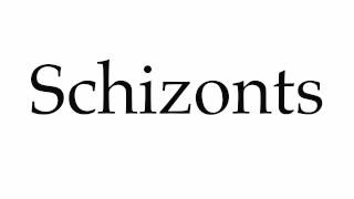 How to Pronounce Schizonts [upl. by Steele]