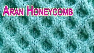 HowToKnit Classic Aran Honeycomb [upl. by Ymme300]