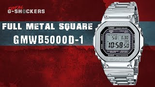 UPDATE Casio GSHOCK GMWB5000D1 Silver Full Metal Square  Top 10 Things Watch Review [upl. by Warchaw]